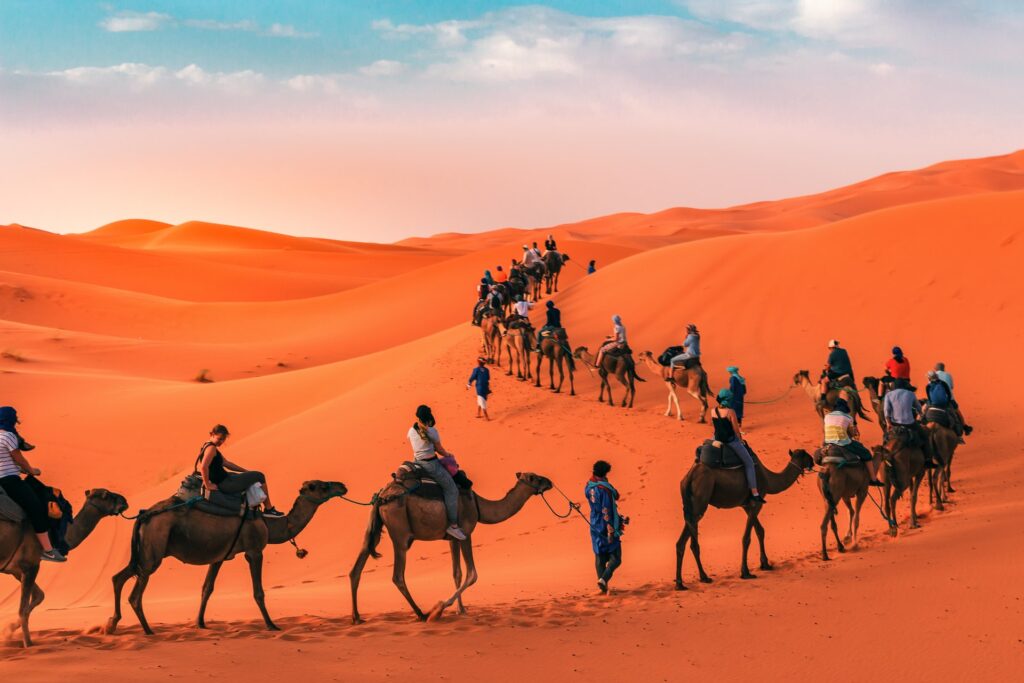 Camel trekking in Morocco with our 7 days tour from Casablanca